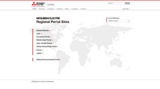 MITSUBISHI ELECTRIC Regional Portal Sites