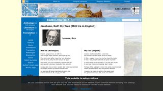 Babel Web Anthology :: Jacobsen, Rolf: My Tree (Mitt tre in English)