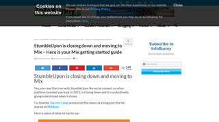 StumbleUpon is closing down and moving to Mix - Mix getting started ...