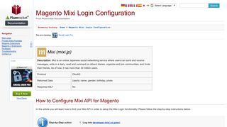 Magento Mixi Login Configuration - Plumrocket Documentation