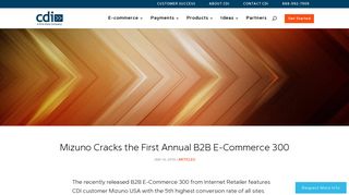 Mizuno Cracks the First Annual B2B E-Commerce 300 | CDI Technology