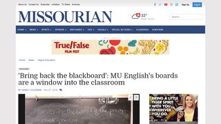 'Bring back the blackboard': MU English's boards are a window into ...