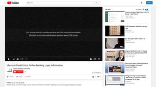 Missouri Credit Union Online Banking Login Information - YouTube