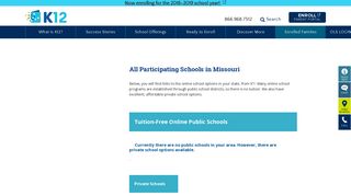 Participating Schools - Missouri | K12 - K12.com