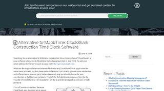 Alternative to MJobTime: ClockShark Construction Time Clock Software