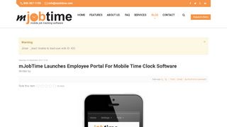 mJobTime Launches Employee Portal For Mobile Time Clock Software