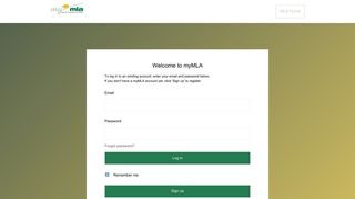 Log in to myMLA