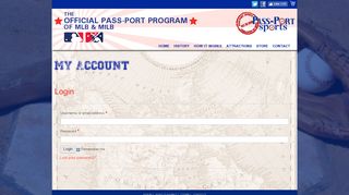 My Account | MLB BallPark Pass-Port