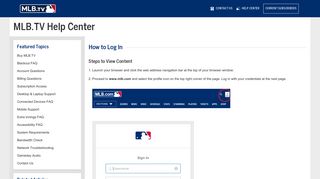 MLB.TV | Subscription Access | How to Log In | MLB.com