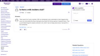 is there a mlb insiders club? | Yahoo Answers