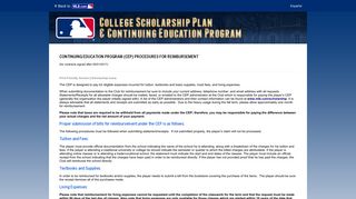 Scholarship Information | MLB.com: Official info