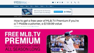 How to get a free year of MLB.TV Premium if you're a T-Mobile - 9to5Mac