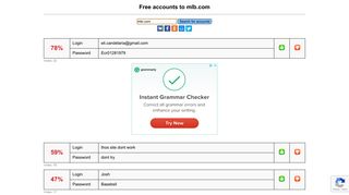 mlb.com - free accounts, logins and passwords