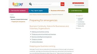 Preparing for emergencies | Haringey Council