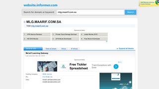 mlg.maarif.com.sa at WI. Ma'arif Learning Gateway - Website Informer