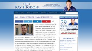 MLSP - My Lead System Pro or MLM Lead System Pro - Ray Higdon