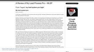 my lead system pro login | A Review of My Lead Process Pro - MLSP