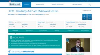 ClearBridge MLP and Midstream Fund Inc. | Legg Mason