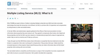 Multiple Listing Service (MLS): What Is It | www.nar.realtor