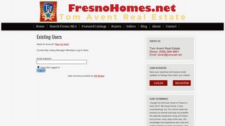 Login - Fresno MLS Search - Tom Avent Real Estate
