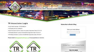 TR Associates Login | Las Vegas Real Estate, Henderson ... - TR Realty