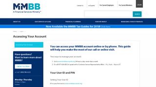 Accessing Your Account — MMBB