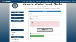 RMP Login - Maharashtra Medical Council