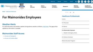 For Employees | Maimonides Medical Center