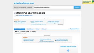mmcg.cple-learning.co.uk at WI. MMCG - E ... - Website Informer