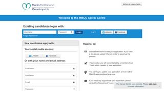 Welcome to the MMCG Career Center - Register or Login