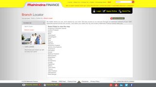 Branch Locator of Mahindra Finance