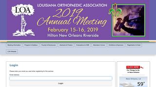 2019 Annual Meeting MMG: Login - Louisiana Orthopaedic Association