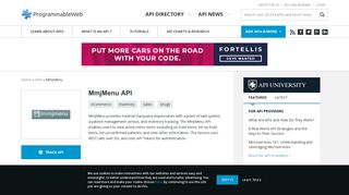 MmjMenu API | ProgrammableWeb
