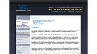 MMM2012 - Materials Research Society of Singapore (MRS-S)