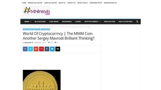 World Of Cryptocurrncy | The MMM Coin Another Sergey Mavrodi ...