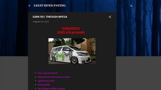 EARN 50% THROUGH MPESA - legit sites paying