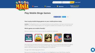 Play Mobile Bingo Games - BingoMania