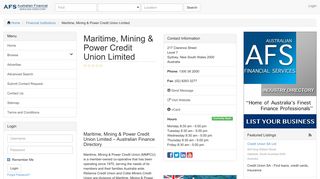 Maritime, Mining & Power Credit Union Limited