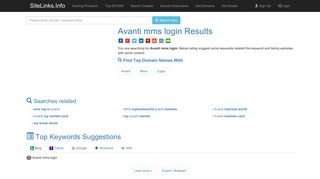 Avanti mms login Results For Websites Listing - SiteLinks.Info
