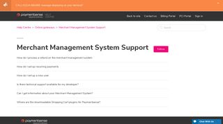 Merchant Management System Support – Help Centre