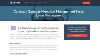 Cardsave Gateway Merchant Management System Login ... - Bitium