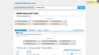 amalexp.com at WI. MMTS Login - Website Informer