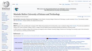 Masinde Muliro University of Science and Technology - Wikipedia