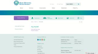 Pay My Bill | Marin Municipal Water District - Official Website