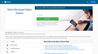 Marin Municipal Water District (MMWD): Login, Bill Pay, Customer ...