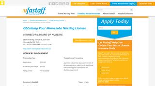 Obtaining Your Minnesota Nursing License | Fastaff Travel Nursing
