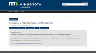 Emergency Medical Technician (EMT) Registration - Minnesota.gov