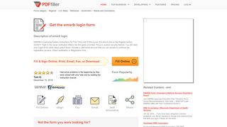 Emsrb Login - Fill Online, Printable, Fillable, Blank | PDFfiller