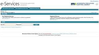 MPCA e-Services - Minnesota Pollution Control Agency