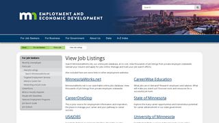 View Job Listings / Minnesota Department of ... - Minnesota.gov